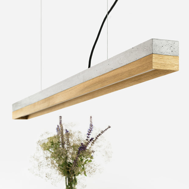 Eiche Pendelleuchte von GANTlights in grau